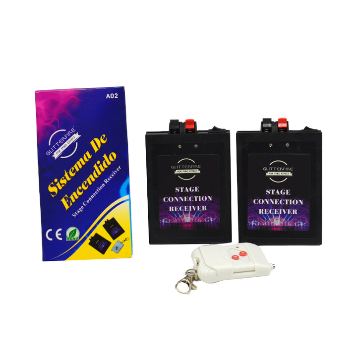 A02 Wireless remote control two cue mini fireworks ignition firing system