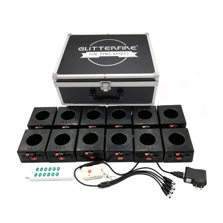 BD12 Ship from Mexican warehouse 12 Cue rechargeable type fountain base firework firing system